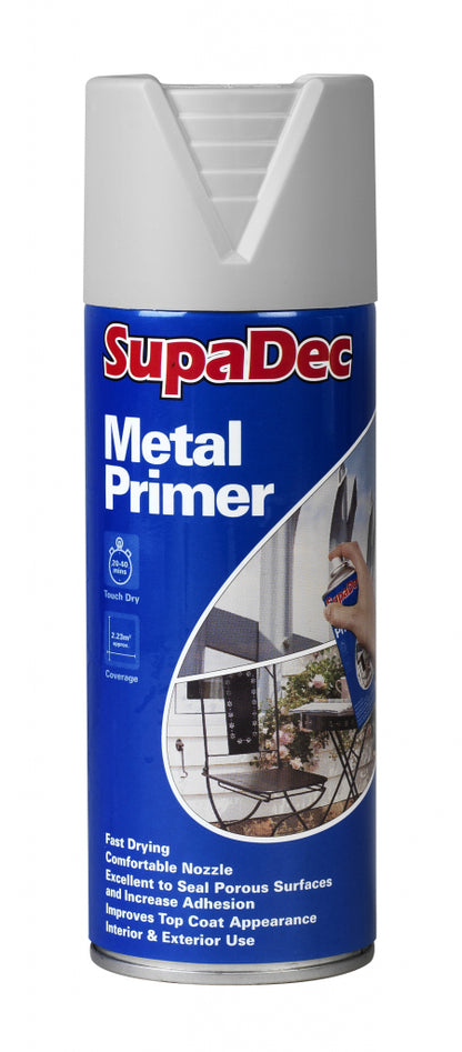 SupaDec Metal Primer Spray 400ml (Grey)