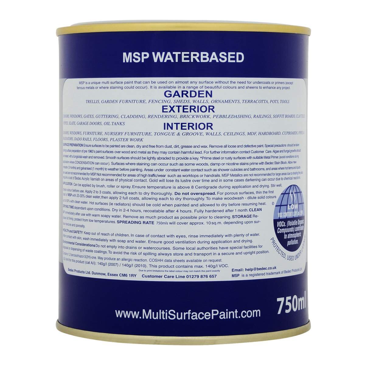 Bedec Multi-Surface Paint Satin Medium Base 750ML