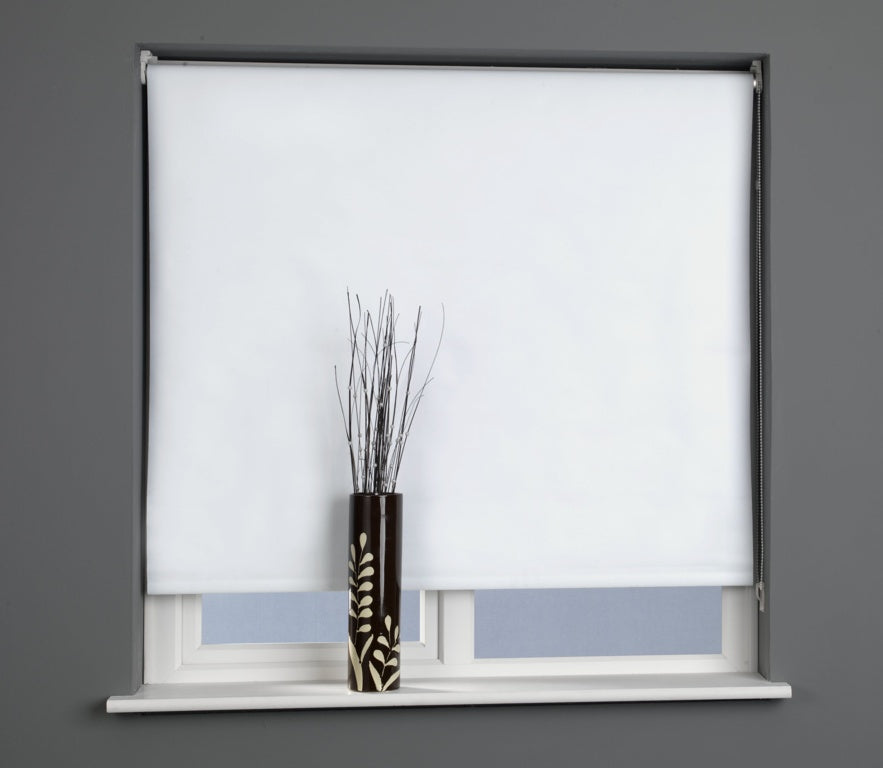 Universal Plain Blackout Roller Blind – Snow White