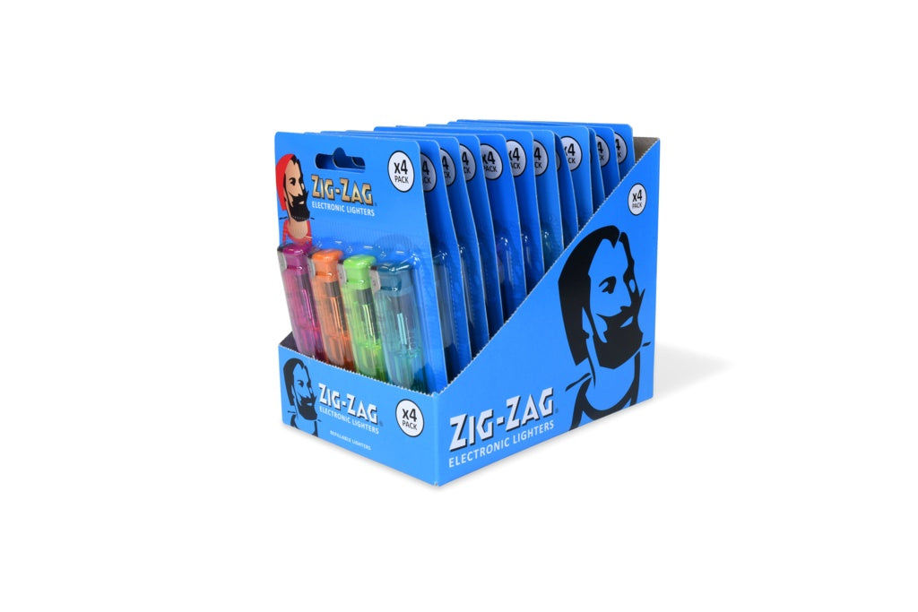 Zig Zag Electronic Lighter - 4 Pack