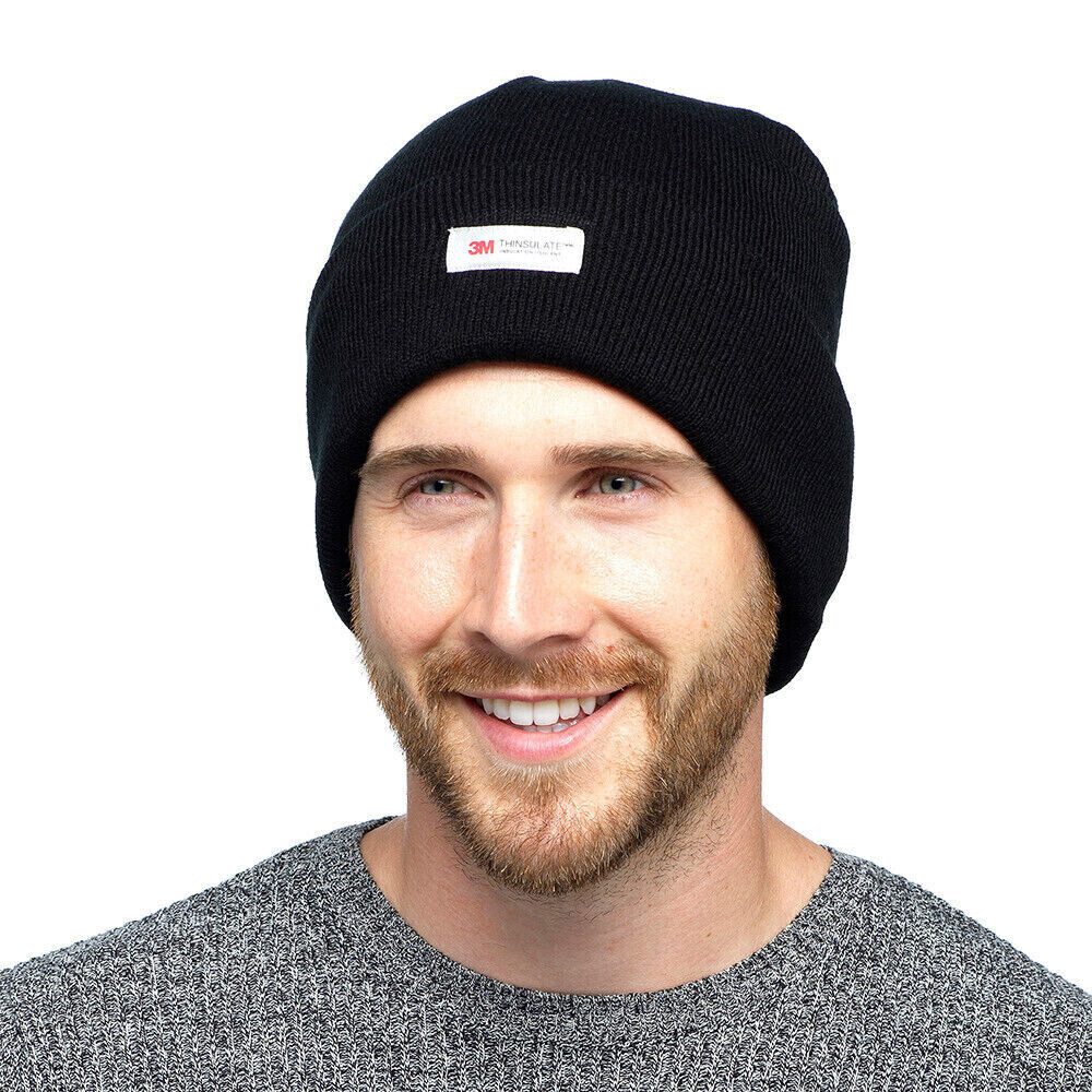 RJM Mens Twist Yarn Thinsulate Beanie Hat