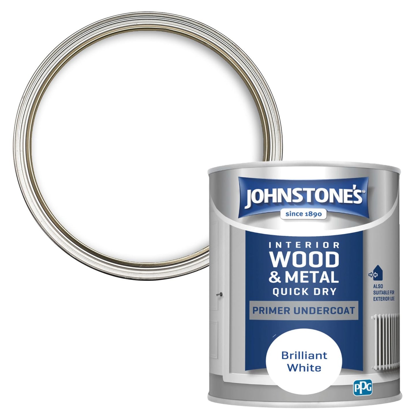 Johnstone's Quick Dry Primer Undercoat - Brilliant White 250ML