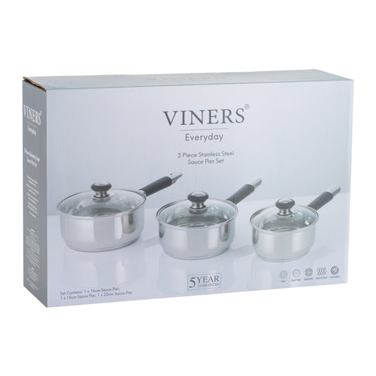 Viners Everyday Sauce Pan Set – 3 Piece