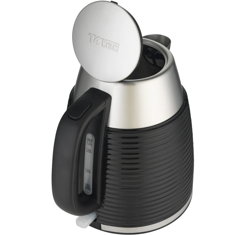 T4Tec Black & Stainless Steel Cordless Kettle