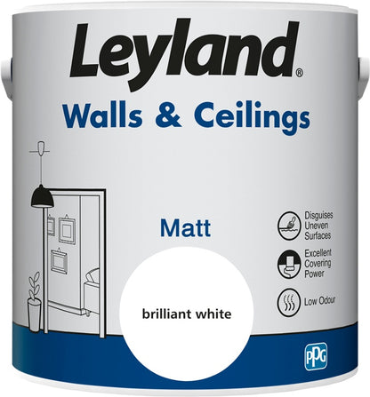 Leyland Walls & Ceilings Matt – 2.5L Brilliant White