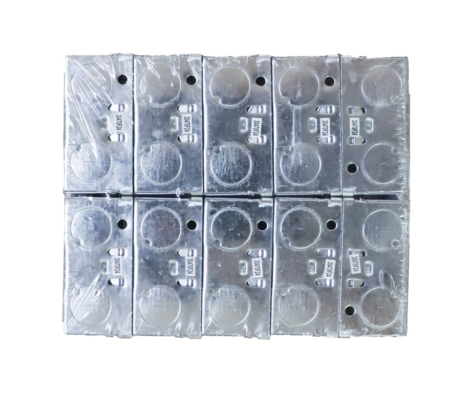 Securlec Metal Back Box 1 Gang 35mm Box of 10