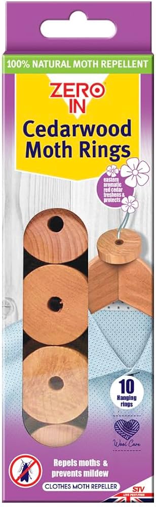 Zero In Cedarwood Moth Rings - Pack of 10