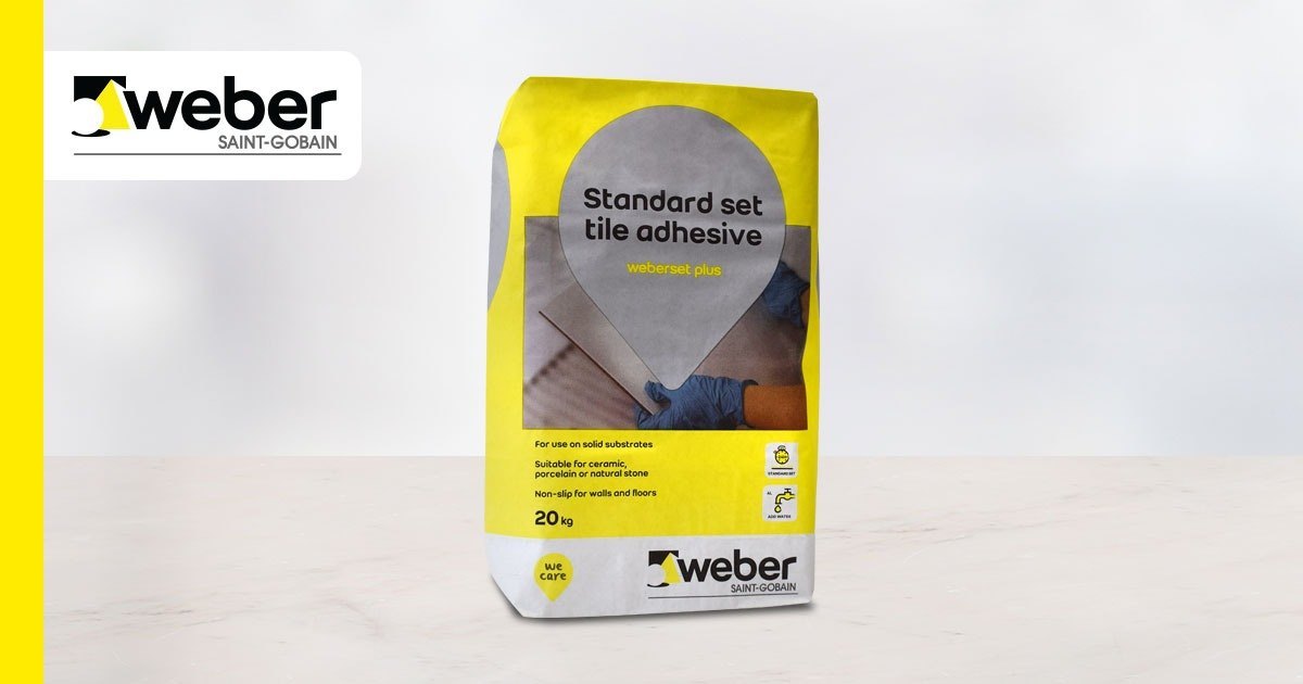 Weber Set Plus Tile Adhesive White - 20kg