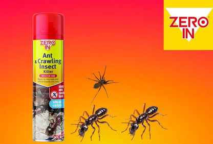 Zero In Ant & Crawling Insect Killer Spray – 300ml Aerosol