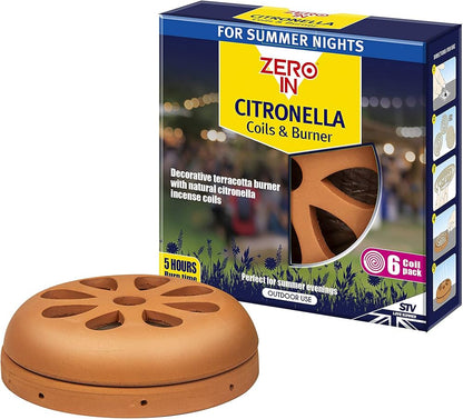 Zero In Citronella Burner Coils - Pack of 6
