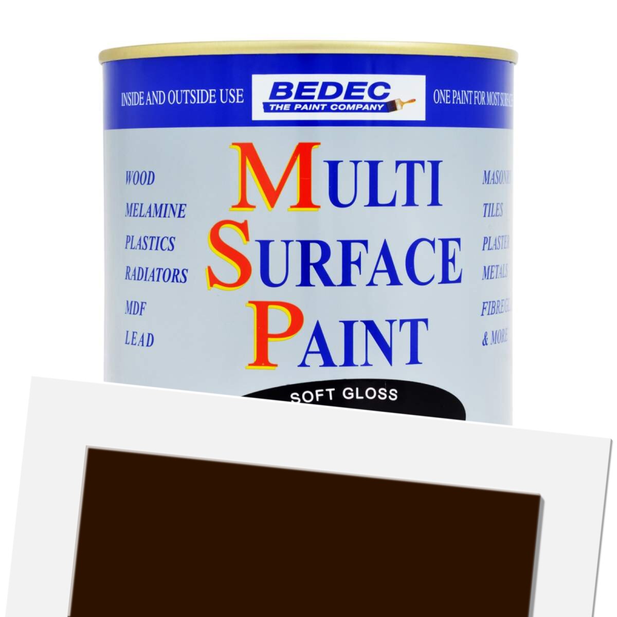 Bedec Multi-Surface Paint Soft Satin Chocolate  750ML