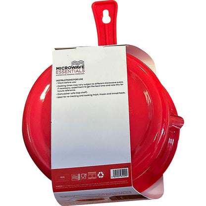 Microwave Essentials Large Red Saucepan & Lid 0.85L