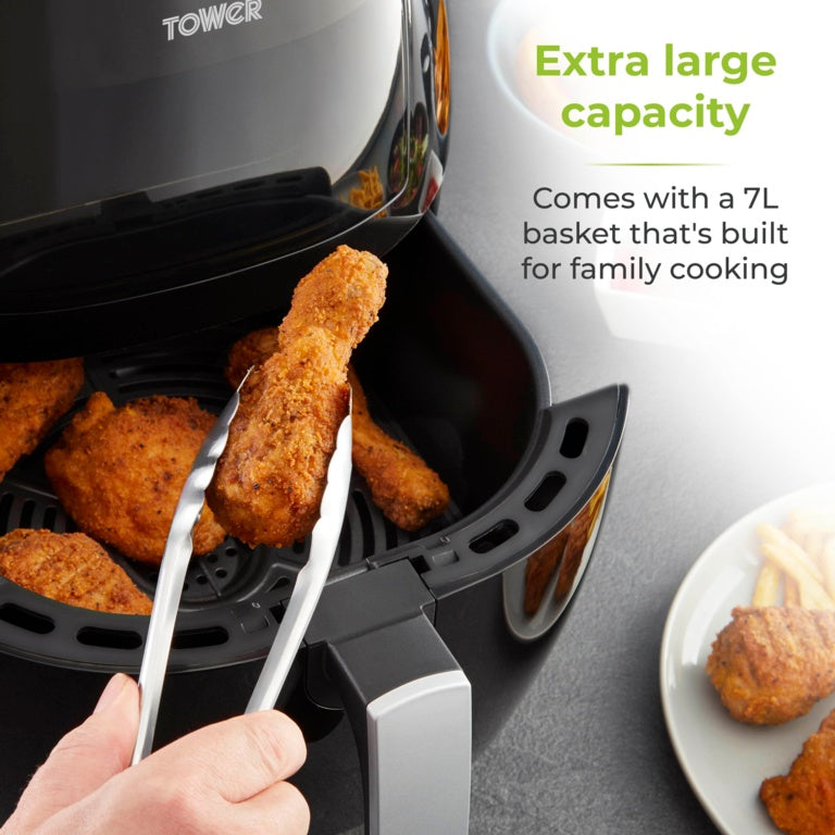 Tower Vortx Vizion Black Air Fryer 7L