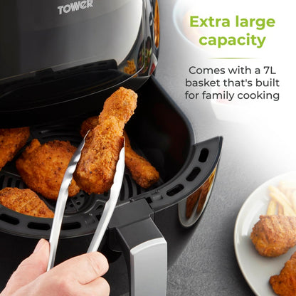 Tower Vortx Vizion Black Air Fryer 7L