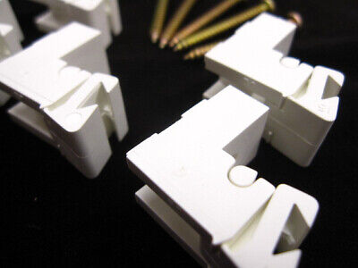 Universal Curtain Track Brackets – White (Pack of 5)