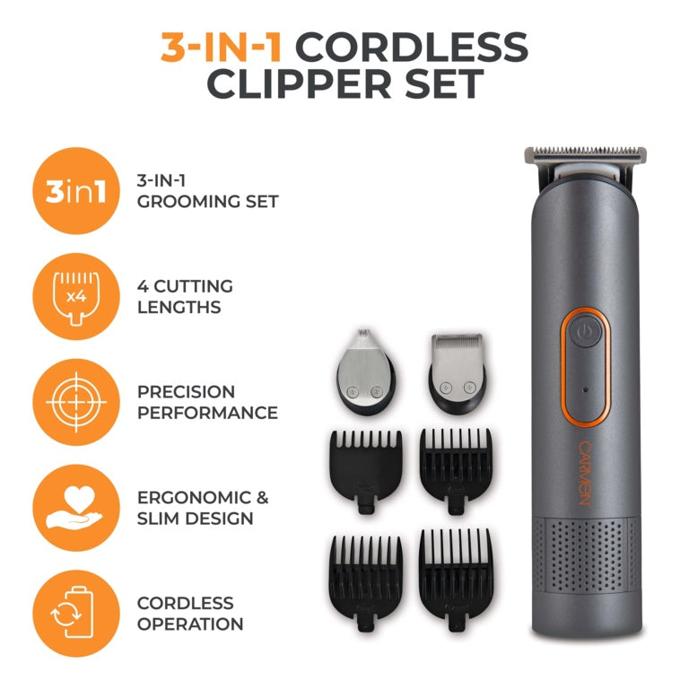 Carmen Titan Titanium Hair Clipper Set