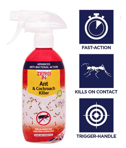 Zero In Anti-Bacterial Ant & Cockroach Killer - 500ML