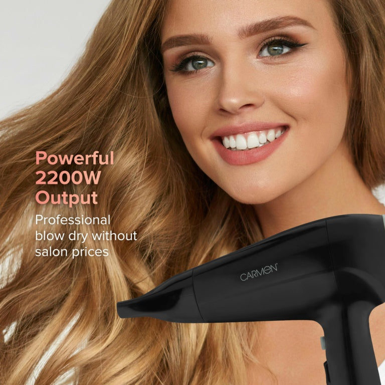 Carmen Black & Grey Hair Dryer 2200W