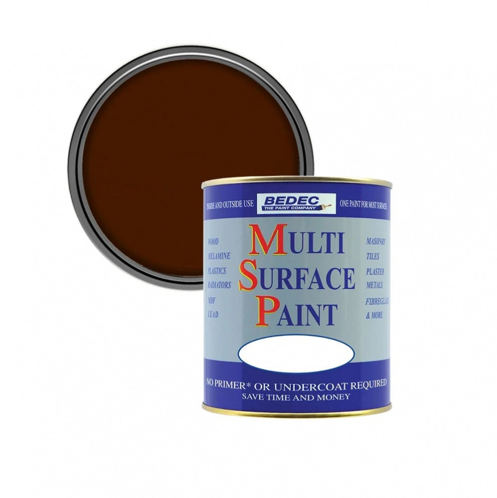 Bedec Multi-Surface Paint Soft Satin Chocolate  750ML