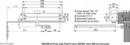 Arrone Power Adjustable Door Closer 2-4