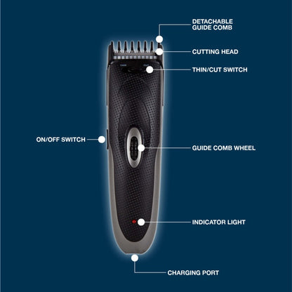 Carmen Mens Signature Hair Clipper - Black