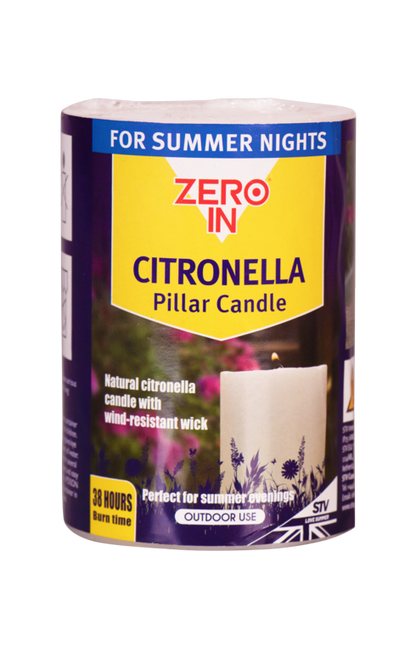 Zero In Citronella Pillar Candle