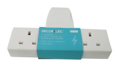 Securlec T Shaped 3 Way Plug In Adaptor 13A 240V