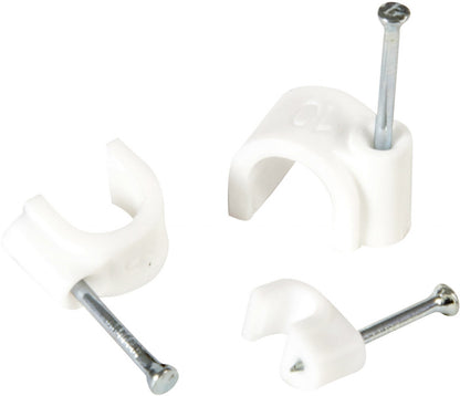 SupaLec White Cable Clips – Round 3.5mm