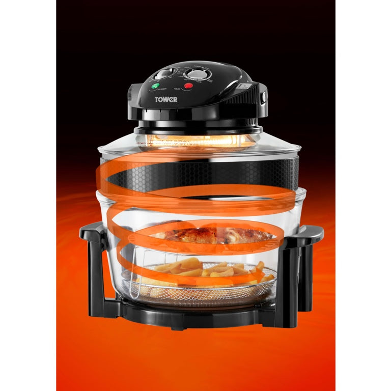 Tower Halogen Black Low-Fat Air Fryer 12L