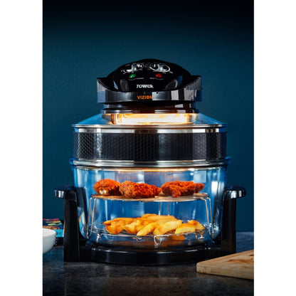 Tower Halogen Black Low-Fat Air Fryer 12L