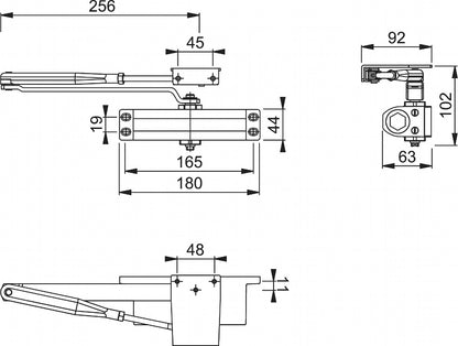 Arrone Door Closer Size 3 W/P