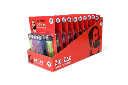 Zig Zag Flint Lighters - Pack of 6