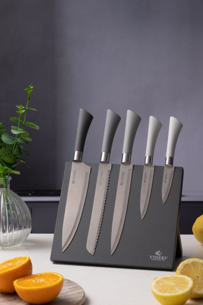 Viners Mono Mix 6-Piece Knife Block Set – Giftbox Edition