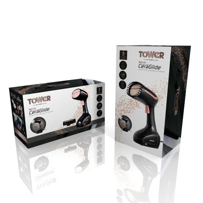 Tower Garment Steamer – Rose Gold & Black