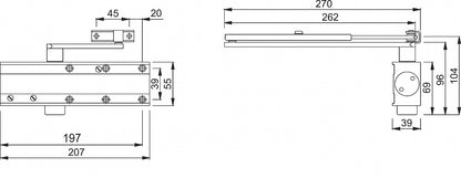 Arrone Silver Door Closer 2-4