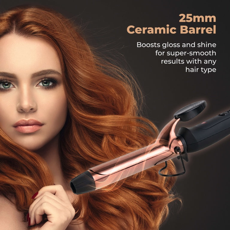 Carmen Noir 11 Curling Tong (25mm) - Black