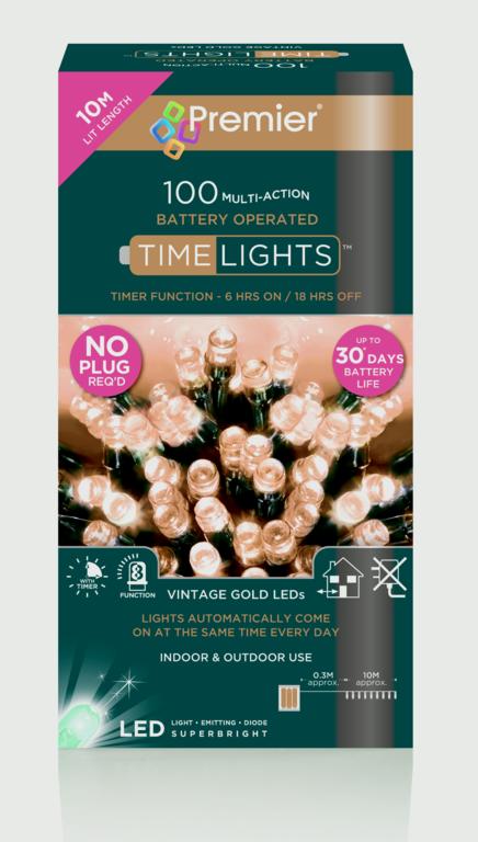 Premier 100 LED Multi Action Battery Operated TIMELIGHTS™