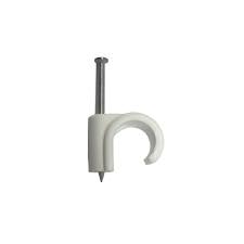 Securplumb 22mm White Nail In Pipe Clips Pack 100