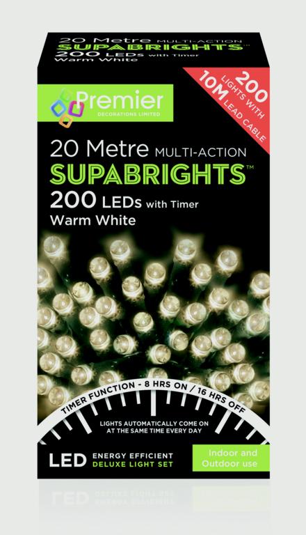 Premier 200 LED Multi Action Supabrights With Timer