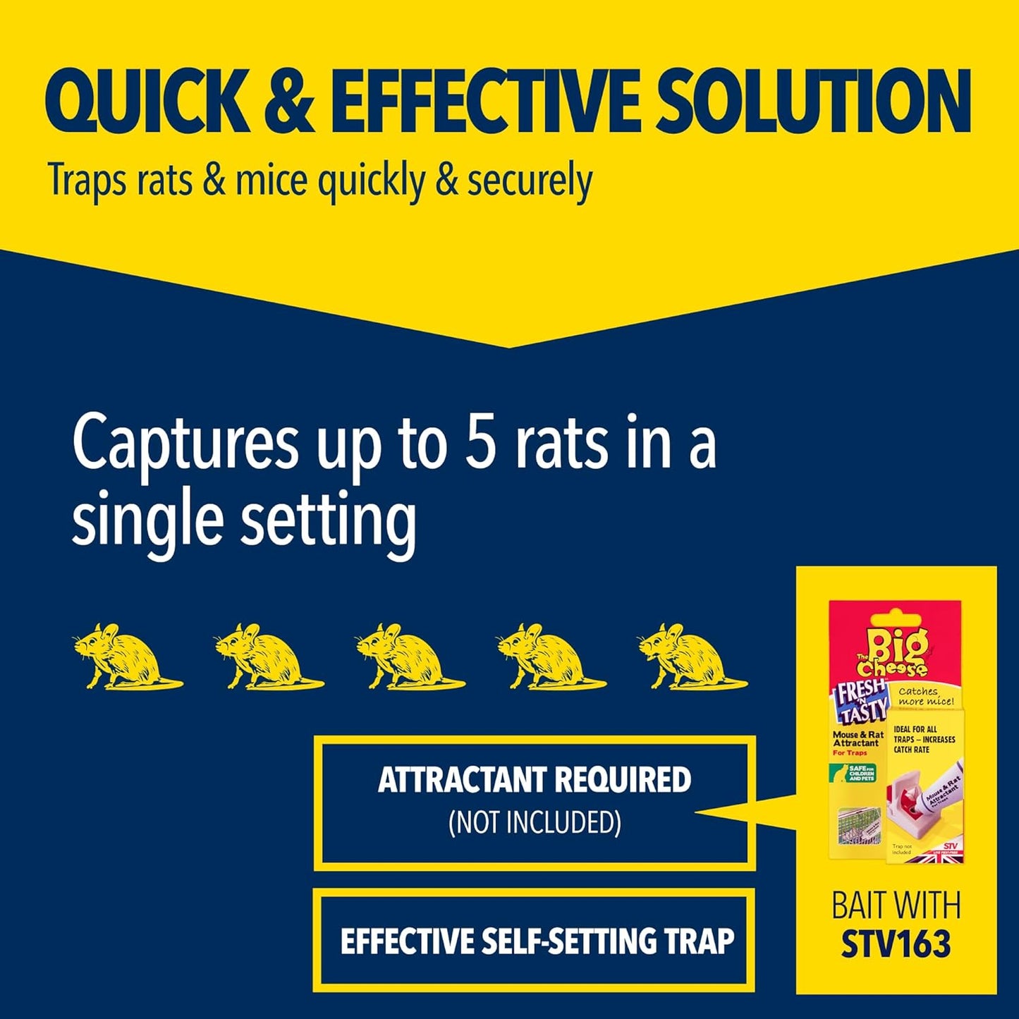 The Big Cheese Ultra Power Live Multi Catch Rat Trap