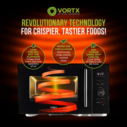 Tower Black Vortx Microwave Air Fryer – 26L