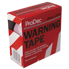 Rodo Red/White Warning Tape 60mm x 200m