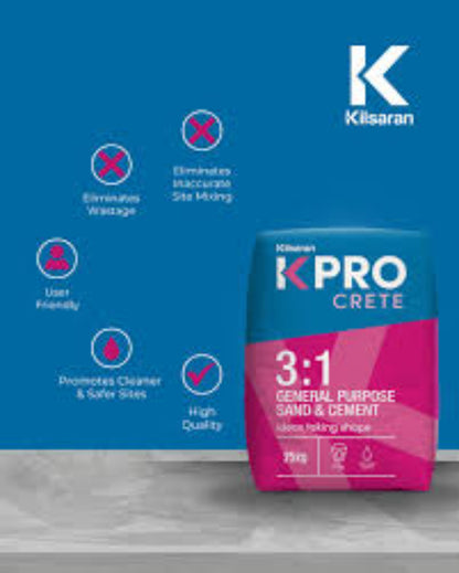 Kilsaran Kpro Crete 3:1 Sand & Cement Mix