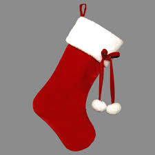 Davies Products Pompom Xmas Stocking