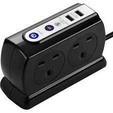 Masterplug USB Plug In 4 Gang Socket