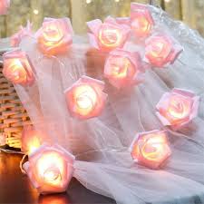 Premier Pink & White Rose Lights