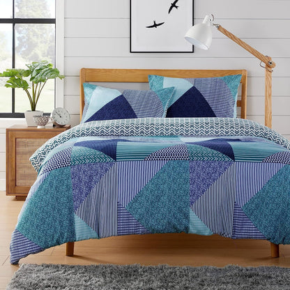 Jasper Teal Durable Printed Duvet Cover Set with Button Closure by OLIVIA ROCCO - Elegant Bedroom Decor in Single, Double, and King Sizes - Premium Polyester
