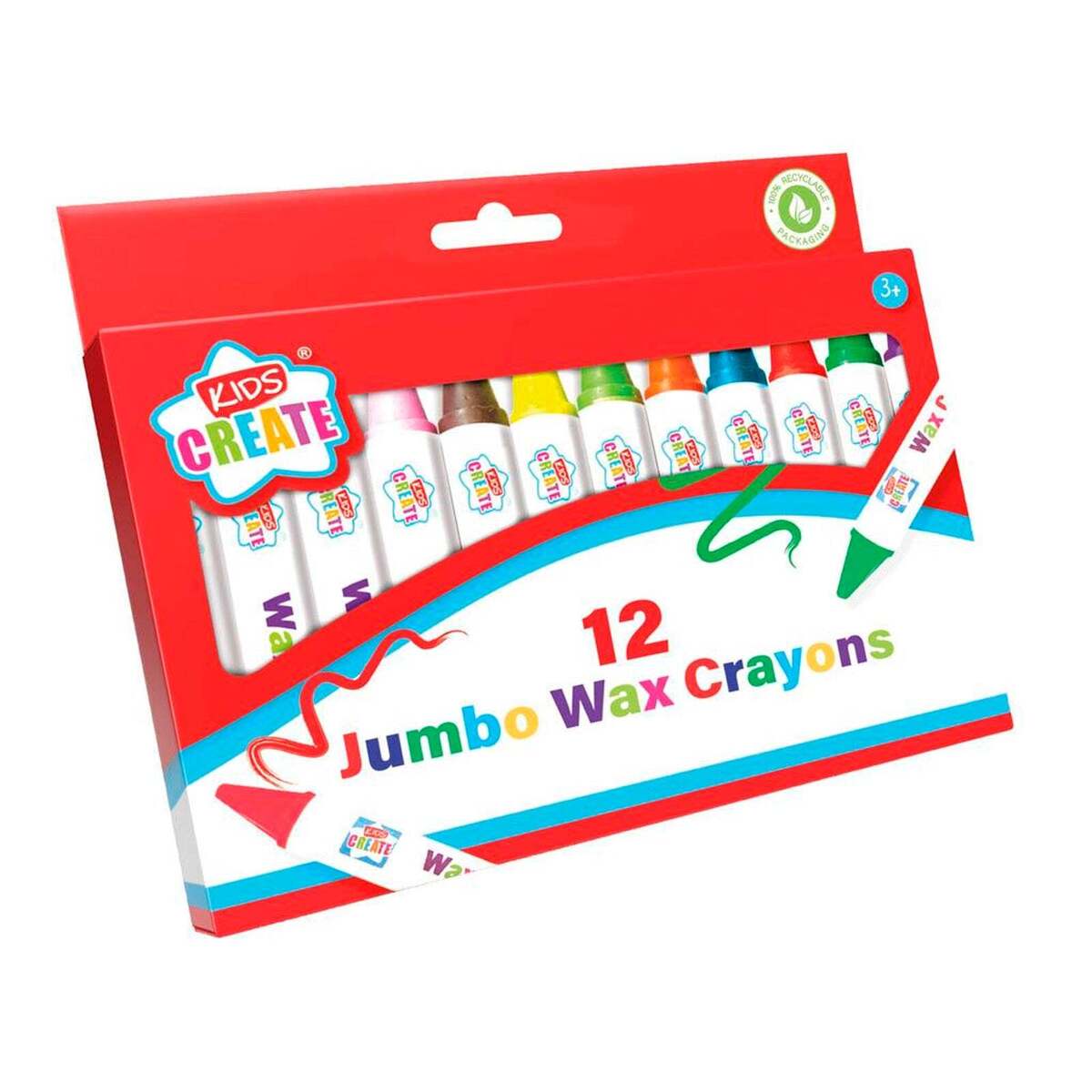 Anker 12 Pack Jumbo Wax Crayons