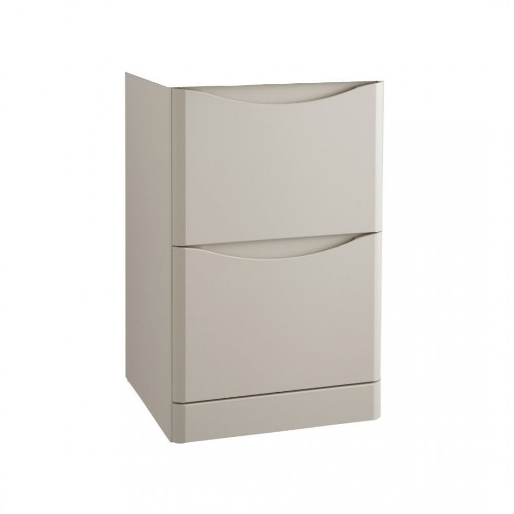 Arc 500x460mm Floor Standing 2 Drawer Unit Matt Cashmere