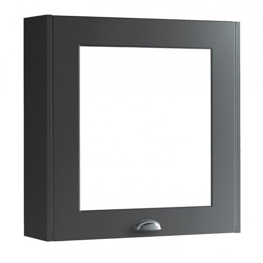 Armoire à miroir Astley 600 mm gris mat